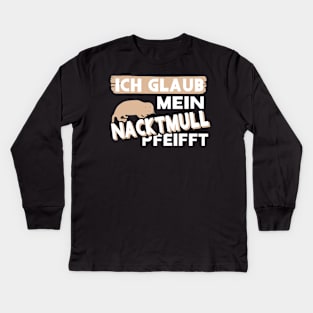 Niedlicher Nacktmull Nagetier Liebe Spruch Fan Kids Long Sleeve T-Shirt